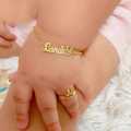 Kids Name Bracelet With Ring Set. 