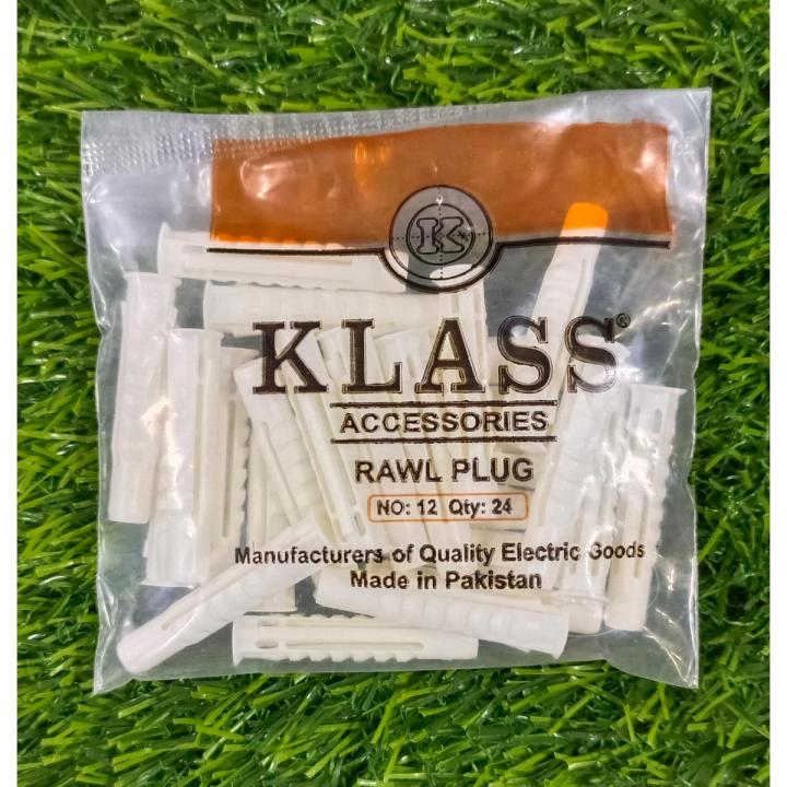 Pack of 24 Pieces Klass Rawal Plug, Pure Gatti Peach For use of Screws Best Quality Product.