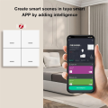 Tuya ZigBee Smart Scene Switch 4 Gang Smart Switch 12 Scene Switch Push Button Controller Supports Home Assistant. 