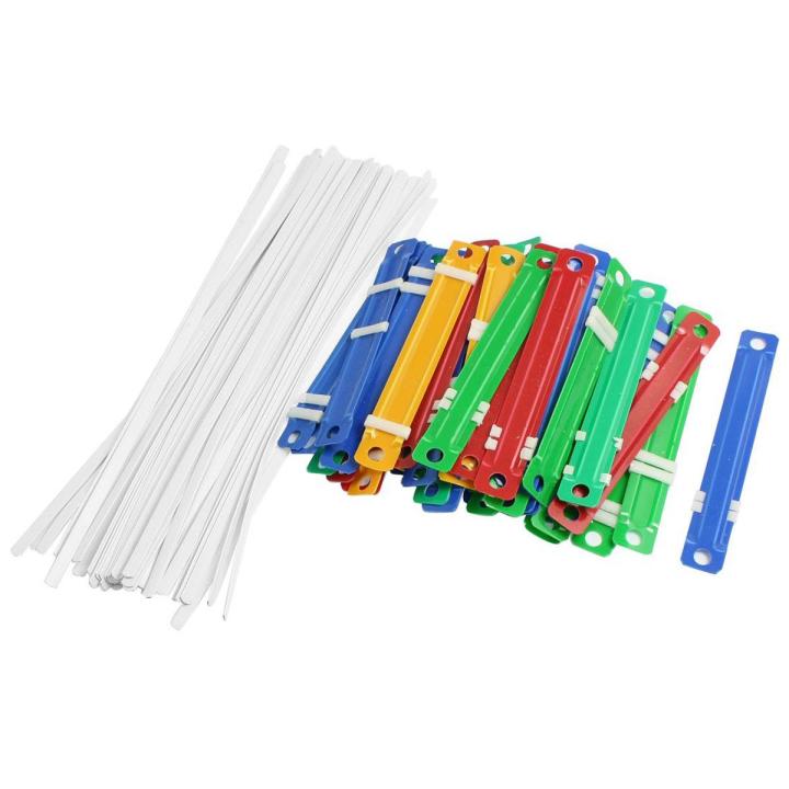 Two-Piece Paper Fastener 2 Holes Plastic Binding Two-Piece Student Document Paper Fasteners 8CM 50 pcs