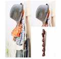 Over The Door Hanger Hooks Vertical Bags Rack with 5 Hook Storage Holder for Clothes/Hats/Towels/Scarf/Robe/Cap/Key. 