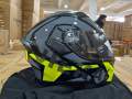 Helmet Jiekai JK-902 FlipUp Dual Visor DOT Approved Yellow&Grey Graphic. 