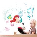 Disney The Little Mermaid Anime Figure Ariel PVC Wall Bathroom Sticker Room Decoration for Kids Room Living Room Birthday Gifts. 