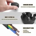 1.8M Metre 3-Prong Right Angle Kettle Lead Cable Power UK Plug Cord 3 Pin CM. 