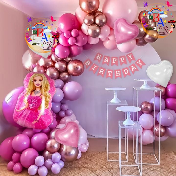 Barbie Happy Birthday Theme Set Of 73 Pieces Daraz.pk