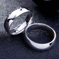 Trendy Cheap Wholesale Steel Chunky Rings Dainty Finger Ring Simple Smooth 6MM Plain Silver Ring for Men Women. 