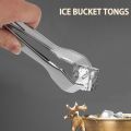 2 Pcs Stainless Steel Ice Tongs with Sawteeth for Ice Bucket Ice Sugar Cubes Coffee Bar Food Serving. 