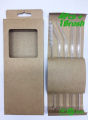 5Pcs Transparent Glass Straight Bend Straws Cleaning Brush Beverage Drinks Bar. 
