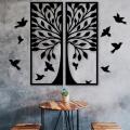 Wooden Olive Tree Wall Art Decoration 2 Pieces Black Quality Gift Ideas Modern Nature Home Office Living Room Bedroom Kitchen New Nordic Style Creative Stylish Adornment Beautiful Cute Painting Souvenir Luxury. 
