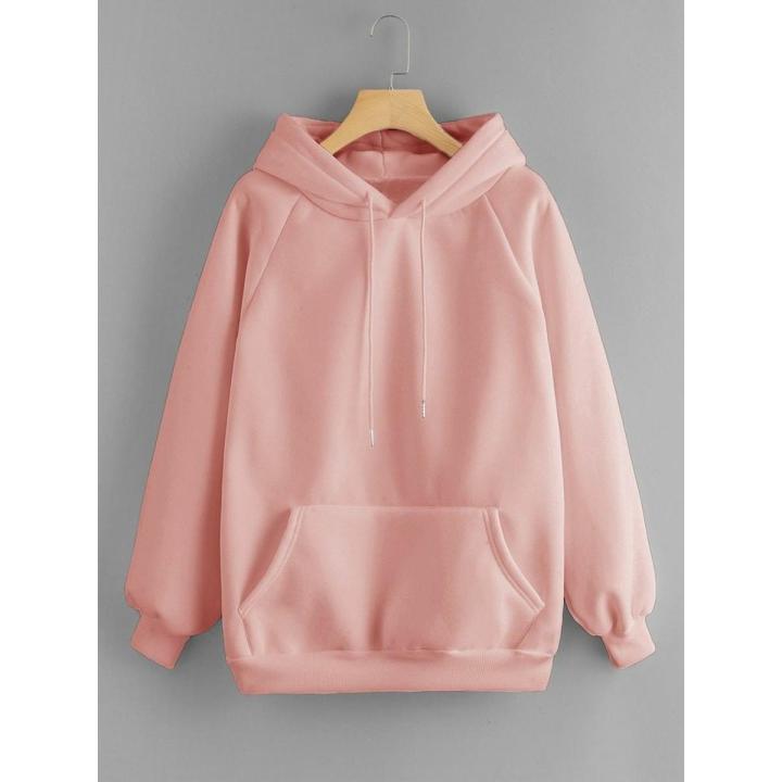 Peach%20Plain%20Fleece%20Full%20Sleeves%20Pull%20Over%20Hoodie%20-%20Image%202