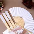 1/3Pcs White Hand-painted Foldable Paper Fan Portable Wedding Party Hand Fan Gifts Chinese Style Vintage Decoration Child DIY. 