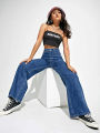 Women Blue High Waist Slant Pocket High Waist Jeans for Girls | EXPORT QUALITY | Factory Outlet. 