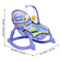 3 in 1 Portable Infant Bouncer Seat & Rocker For Baby, Kids & Toddlers Baby Boys & Girls Infant Carry Cot Seat With Calming Vibration Toy Adjustable & Recline Rocker To Seat Folds For Portability & Storage, Easy To Carry (ASSORTED COLORS). 