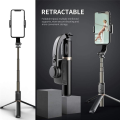 Phone Tripod Stand & Selfie Stick Tripod, All in One Cell Phone Tripod, Cellphone Tripod with Wireless Remote and Phone Holder, Portable, Lightweight,Compatible with All Phones （Black）. 