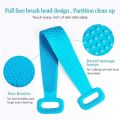 High Quality Silicone Bath Body Brush Soft Scrubbing Exfoliating Massage For Shower And Cleaning Belt For body Wash Back Magic Scrubber Brush Tool Medical 70cm Flexible Loofah Friction Comfort Double Sided Belt. 