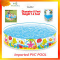 Intex Swimming Pool | Best summer Gift | Best Quality Swimming pool | Import Quality | NON-INFLATABLE SWIMMING POOL | Without Air Swimming Pool | swimming pool for kids |  (4FT-5FT-6FT-8FT)(58477,56451,56452,58472). 