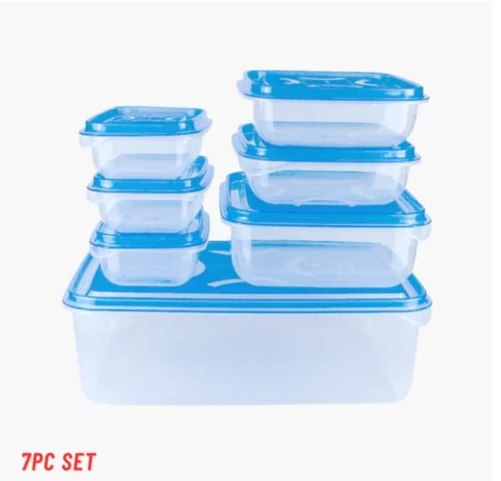 "IKEA%20Style%20High-Quality%20Thumb%20Lock%20Food%20Containers%20-%207PCS%20Set,%20Precious%20Stackable%20Plastic%20Storage%20Boxes"%20-%20Image%202
