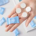02Pcs Disposable Compressed Towel with Candy Package Cleaning Hand Towel Small Square Portable Napkin Outdoor Moistened Tissues. 