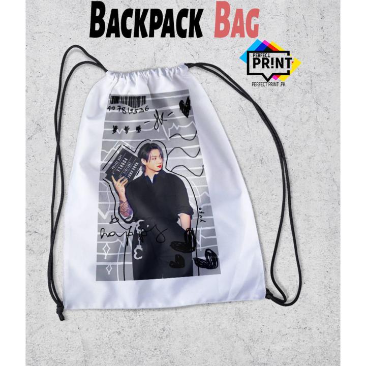 Jeon Jungkook BTS Drawstring bag BTS Pic Drawstring bag