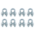 Wire Rope Clamp, Clamps for Wire - U Shape Wire Rope Steel Clips - Wire Rope, Cable Grip, Clamp Stainless Steel-Rope Connector, Rope Fastening Clamp with Tap Nut Bolt - Goodility Direct. 
