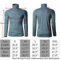 Custom Men's Slim Fit Soft Turtleneck Long Sleeve Pullover Lightweight T-Shirt. 