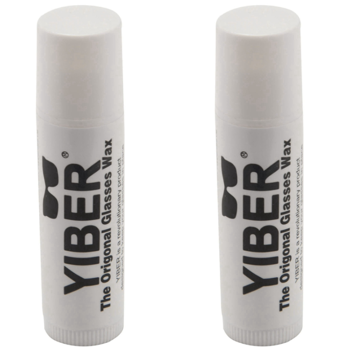 2X YIBER the Glasses Wax, Eyeglass Cleaner with Lid,Stop Slipping