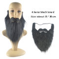 DIY Fancy Dress Fake Beard Long Fluff Beards Cosplay Costume Props Simulated Beard Handmade Mustache Halloween Party Supplies-Angelia. 