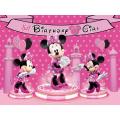 MINNIE MOUSE THEME BIRTHDAY PARTY BANNER ( 36 INCHES X 24 INCHES ). 