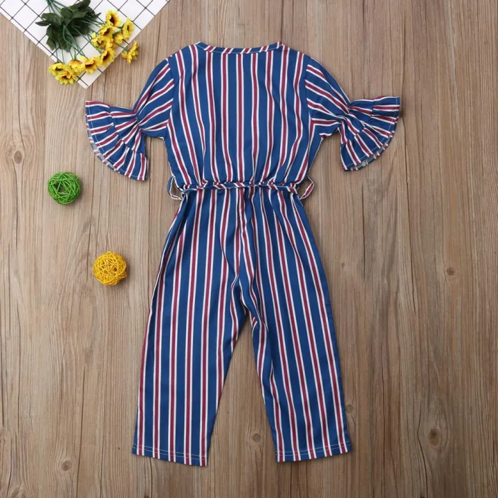 Baby%20Girl%20Kid%20Toddler%20Striped%20Printed%20Short%20Sleeve%20Jumpsuit%20Romper%20Clothes%20-%20Image%206