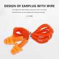 Silicone Ear Plugs with 65cm Cord for Sleeping Noise Canceling Concert Study Swimming. 