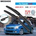 Car Wiper Blade For Suzuki Swift 21";+18"; 2005-2010 Windscreen Windshield Wipers Window Wash Fit U Hook Arms. 