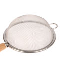 1Pc 304 Stainless Steel Mesh Filter Spoon With Wooden Handle Flour Filter Spoon Household Kitchen Fried Food Filter Colanders. 