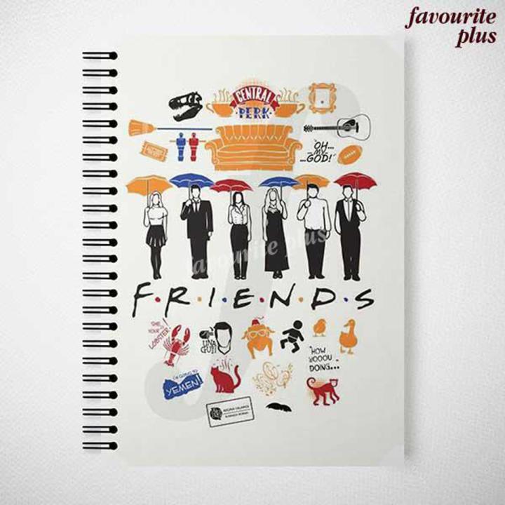 Friends Printed University Notebooks Diary Personalized Customized Cute Spiral Notebook in Pakistan by Favourite Plus