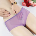 Full sheer panties, feminine lace, ultra-thin mesh, mid-rise, plus-size, chubby, MM, temptation, hot, hairy triangle. 