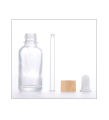 Empty Clear Glass Dropper Bottle, Plastic Cap, Refillable Liquid Container, Eye Drops, Serum Perfume Essential Oil, 5ml-100ml. 