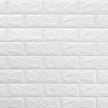 wallpaper 70CMX77CM 3D Foam Brick fashion self-adhesive wall sticker white color thick decorative waterproof fast simple wallpaper super thick for room living room home wall decor thick. 