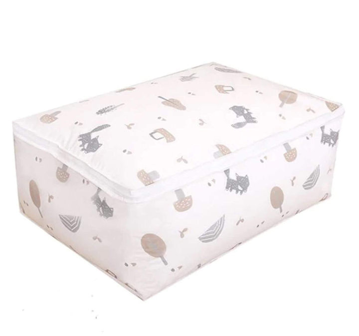 Foldable Super Soft Standard Size Blanket Cover – Comforter, Duvet, Quilt & Clothes Storage Bag | Underbed Rajai Cover with Zipper