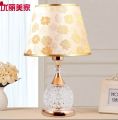 Crystal Lamp Electric Golden Crystal Light Led Table Lamp with Golden stone. 