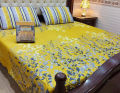 Printed BedSheet Cotton Double King Size Bed Sheet Set (1 Sheet and 2 Pillow Covers). 
