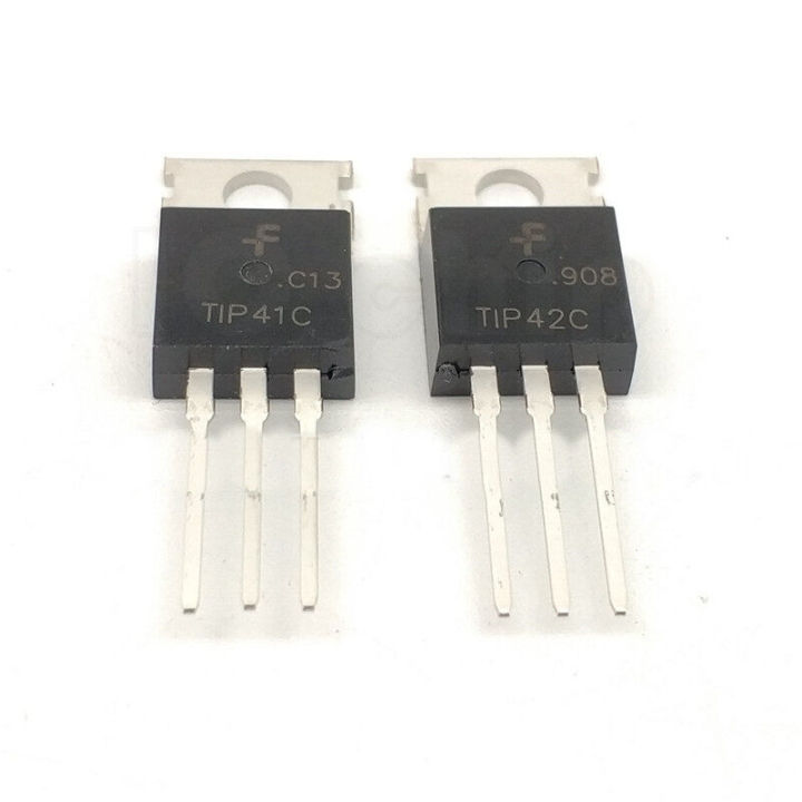 Pack of 10 - 5 Set (TIP41C NPN 5Pcs + TIP42C PNP 5Pcs) TIP41C TIP42C Transistor 6A 100V TO-220