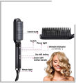 Hair Straightener Brush Curling Comb 2 In 1 Hair Hot Comb Anti-Scald Hair Straightener Brush For Girls. 