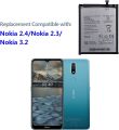 Nokia 2.3 (TA-1211, TA-1214, TA-1206, TA-1209) Battery Replacement WT240 Battery with 4000mAh Capacity_Silver. 