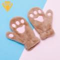 Cat Lover Gloves Adorable Cat Paw Winter Mittens for Women Anti-slip Warm Gloves for Skiing Cycling Cute Cartoon Design Thick Plush Material Perfect for Outdoor Activities Winter Gloves. 