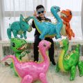 Tyrannosaurus Triceratops Stegosaurus Dinosaur Aluminum Film Balloon Jungle Animal Inflatable Thickened Cartoon Dinosaur Theme Balloon 3D Self Standing Dino Party Decoration Home Decor. 