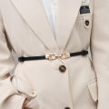 Fashion Gold Metal Hook Buckle Adjustable Thin Belts for Women Ladies Retro Faux Leather Waistband Coat Dress Waist Belt. 