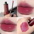 Glass Water Gloss Herorange Lip Glaze Mirror Moisturizing Plump Lips Long-Lasting Makeup Lipstick.