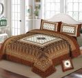 Luxury Bedsheet - 4pc King Size Bedsheet - 3d Crystal Cotton - Bed sheets Double bed King Size with 2 Pillow Covers-. 