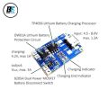 1Pcs of TP4056 18650 Cell Charging Module, 3.2V/4.2V Battery Charging Module With Protection, Charging Current 1Amp. 