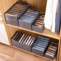 6Pcs Drawer Boxes for Jeans Trousers T-Shirt Storage Boxes Organiser Cupboard Wardrobe Drawers Organiser. 