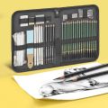 Keep Smiling Sketch Drawing Set Of 42 Pcs (26 Pencil 6 Sticks 3 Stumps 3 Eraser 1 Sharpener 1 Sand Paper 1 Cutter 1 Extender 1 Carry Case). 